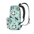 thumbnail image 3 of Disketp Winter Skiing Penguin Mochila Escolar de Gran Capacidad y Peso Ligero, Mochila de Viaje Ideal para Escuela, Trabajo y Uso Diario, Cómoda y con Estilo, 3 of 8
