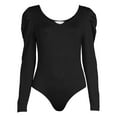 thumbnail image 4 of Time and Tru Women's Puff Sleeve Bodysuit, 4 of 5