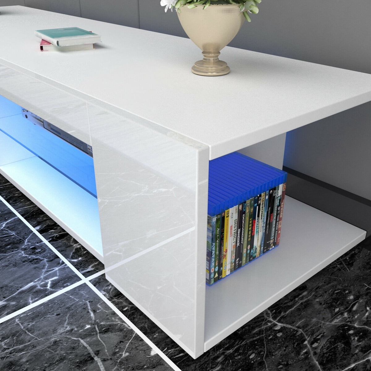 Hommpa TV Stand Corner Computer Desk Modern Computer Table Simplest Gaming Desk Writing Desk Workstation for Home Office Small Space, White