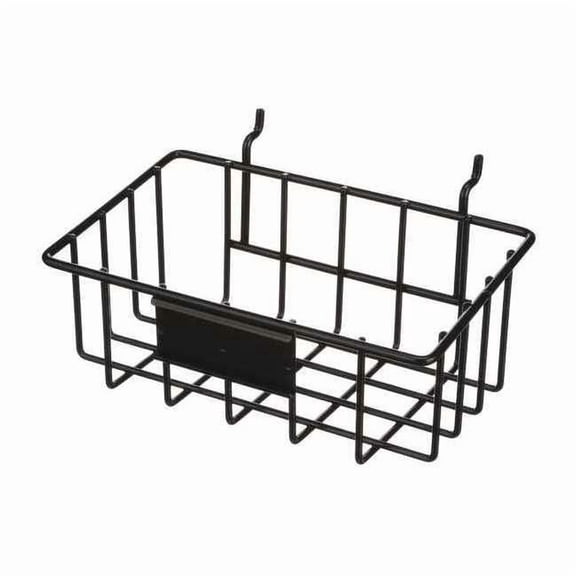 Marlin Steel Wire Products Rectangular Storage Basket, Steel, Black 920-01