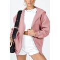 thumbnail image 2 of Sudadera con Capucha y Cierre para Mujer PRETTYGARDEN Rosa Talla L, 2 of 8