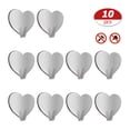 thumbnail image 1 of 10 ganchos adhesivos en forma de corazón sin costuras de acero inoxidable para colgar llaves, toallas, abrigos, baños y cocinas., 1 of 11