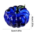 thumbnail image 3 of Crystal Pumpkin Figurine, Handcrafted Pressed Glass, Miniature Fall, Halloween & Thanksgiving Decor, Multicolor, 3 of 6