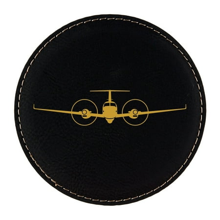 

MC-12W Liberty Coaster Laser Engraved Leatherette - Round Coasters - Many Colors - Single / Coasters Sets - mc12 mc12w surveillance aircraft 137th special operations