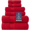 thumbnail image 1 of Juego de toallas COZYART, algodón turco rojo, 650 g/m², 6 piezas, 1 of 8
