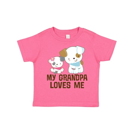 

Inktastic My Grandpa Loves Me Girls Gift Toddler Toddler Girl T-Shirt