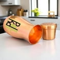 thumbnail image 2 of Peekdee Copper Water Bedroom Bottle Lacquer Coated Inbuild Glass For Drink Water 1200 ml For Ayurveda Health Beneftis, 2 of 6