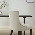 thumbnail image 4 of CHITA Upholstered Dining Chairs with Wood Legs Set of 2, Fabric in Linen, 4 of 11