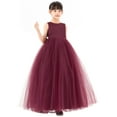 thumbnail image 2 of Ekidsbridal Satin Heart Cutout Flower Girl Dress with Pearl Beaded Trim for Junior Bridesmaid Dancing Fashion P250 8, 2 of 6