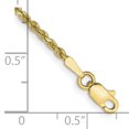 thumbnail image 2 of 10k Yellow Gold 1.75mm Rope Chain Anklet Ankle Bracelet, 2 of 6