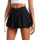 thumbnail image 1 of Falda CRZ YOGA Cruzada de Cintura Alta con Volantes Negra Talla S, 1 of 9