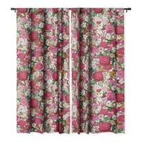 Society6 alison janssen Never too many flowers Single Panel Room Darkening Window Curtain 50" x 108"
