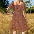 thumbnail image 3 of Brown Brick Wall Sleeveless Dress women's summer dress 2024 elegant party dress for women 2024, 3 of 6