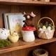 thumbnail image 5 of CREATITOY Easter Rustic Highland Cow Figurine Home Garden Decor, 5 of 6