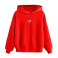 thumbnail image 2 of LIUYUNNN Kids Hoddies Kids Pullover Red Hooded Casual Long Sleeve Hoodies Fall Clothes Size 6-7 Years Boys Clothes Boys Girls Fall Outfits, 2 of 7