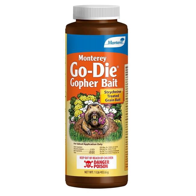 Monterey 7003978 1 Lbs Go Die Toxic Bait Granules For Gophers Moles Pack Of 6 Walmart Com