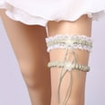 thumbnail image 4 of XLZWNU Garters for Bride Garter Party Ring Lace Garter Leg Throw Weddings Women Bridal for Elastic Bridal Supplies Wedding Garter for Bride Garter for Bride 1Pc Socks Beige One Size, 4 of 5