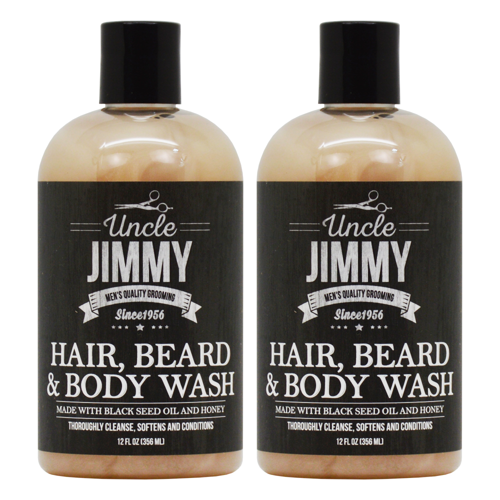 Uncle Jimmy Hair, Beard & Body Wash 12oz "Pack of 2"
