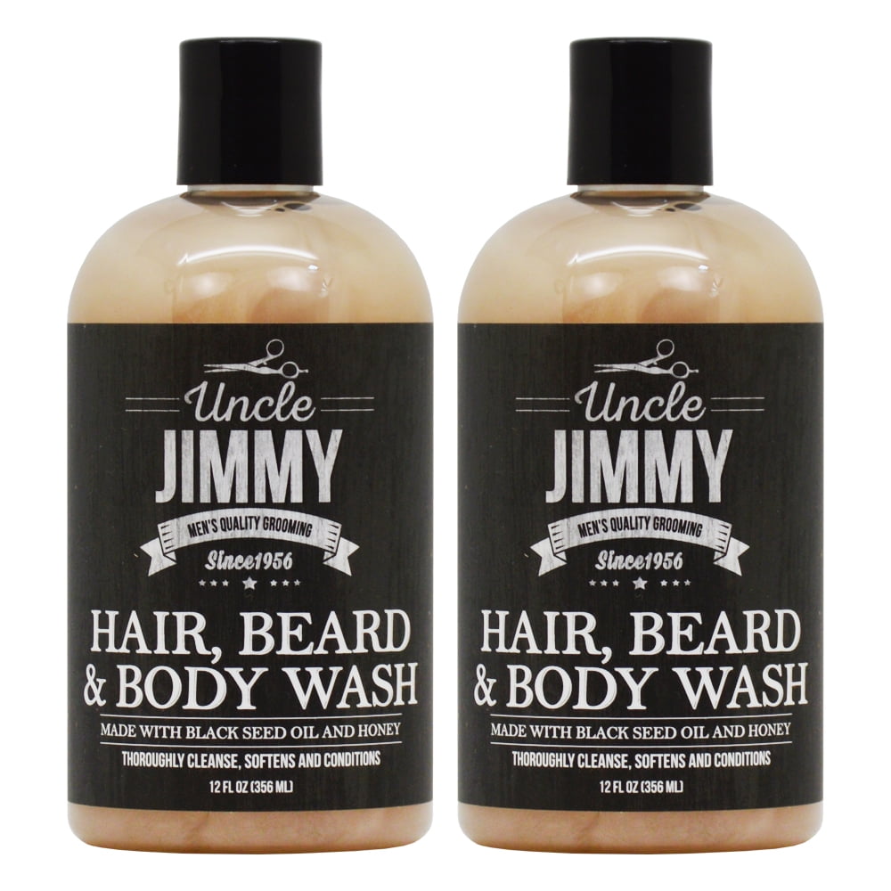 Uncle Jimmy Hair, Beard & Body Wash 12oz "Pack of 2"