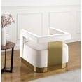thumbnail image 4 of Pemberly Row Modern 18.5"H Velvet Accent Chair in Cream and Gold, 4 of 10