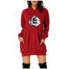 thumbnail image 1 of Maxi Robes pour Femmes Manches Longues Mode Femmes Saint-Valentin Imprimé Lettre à Capuche Poches Robe Sweat Courte, 1 of 5