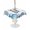 Blue, variant on Outdoor Tablecloth with Umbrella Hole for Patio/Picnic/Party/Camping, Coastal Starfish Waterproof Table Cloth Round Cover Washable, Summer Ocean Sea Shells Conch Wood Gray (Dia 54")