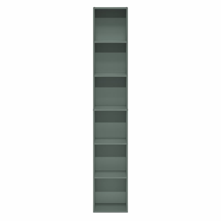 Furinno Luder 6-Tier Tall Open Bookshelf, Sage Green photo 7