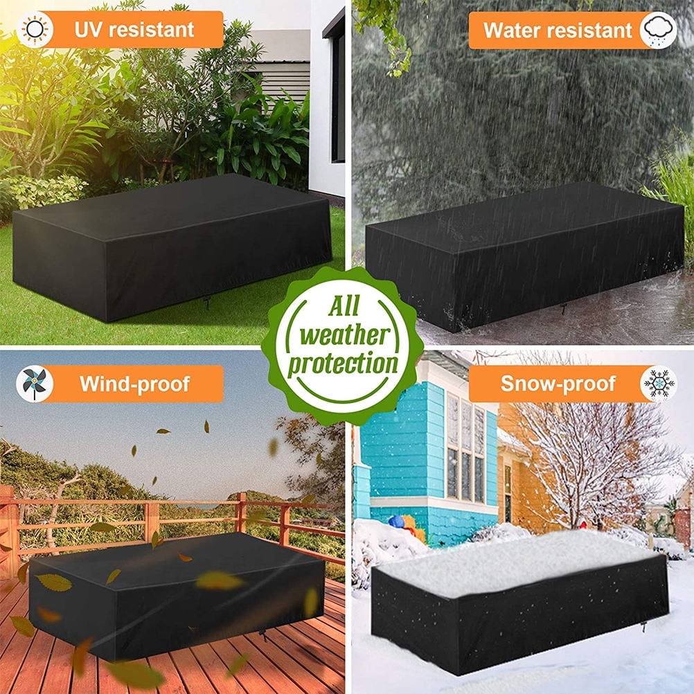 Worgeous  Waterproof Garden Table Cover Patio Chair Covers Cloth Couches Outdoor Furniture Black