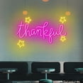 thumbnail image 2 of Craftnamesign Thankful LED Sign, Thankful Neon Light Wall Art, Thanksgiving Decor, 2 of 5