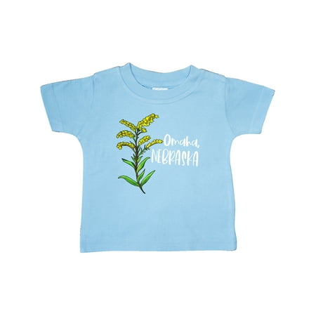 

Inktastic Omaha Nebraska Goldenrod Flower Gift Baby Boy or Baby Girl T-Shirt