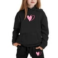 thumbnail image 3 of Ruyang Girls Heart Tracksuit School Athletic Sweatsuits Graphic 2 Piece Outfits Trendy Pullover Hoodies Joggers Pants Set, 3 of 5