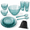 Crystal Green-Service For 6, variant on Clear 20 Piece Tableware Dinnerware Set Service For 4 With Salad Serving