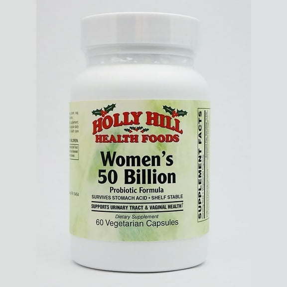 Holly Hill Health Foods, Women's 50 Billion Probiotic, 60 Vegetarian Capsules