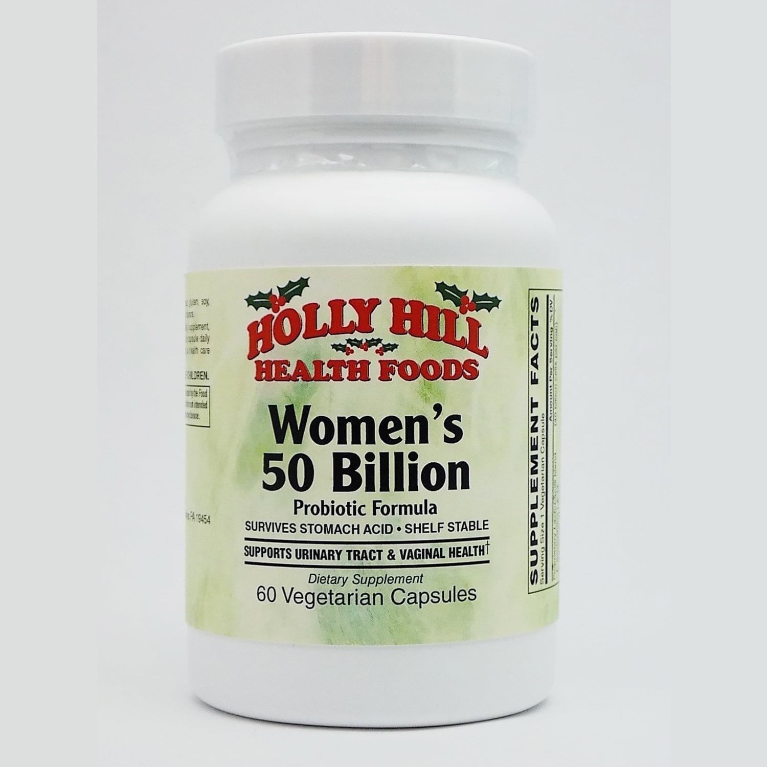 Holly Hill Health Foods, Women's 50 Billion Probiotic, 60 Vegetarian Capsules