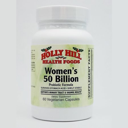 Holly Hill Health Foods, Women's 50 Billion Probiotic, 60 Vegetarian Capsules