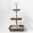 thumbnail image 3 of MDR Trading Inc. FP-FWP13006_Q01 Rustic Look Three Tiers With Metal Handle Tray, 3 of 5