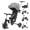 Gray, variant on XJD Multifunctional 9-in-1 Baby Tricycle Stroller – Foldable Lightweight Toddler Ride-On, Convertible Push Trike with Safety Harness for Ages 1-5, Black