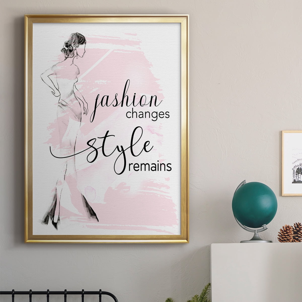 Fashion Changes Style Remains Premium Framed Print - Ready to Hang