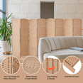 thumbnail image 5 of Room Divider 8-Panel Room Partition, Foldable Freestanding Room Dividers, 6 ft Office Partition Walls Wood Divider Folding Portable Privacy Screen,Natural, 5 of 7
