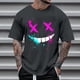 thumbnail image 2 of Camisetas de Cuello de la Tripulación de los Hombres de Poliéster Impreso en Seco Rápido, Cuello Redondo de Corte 3D para Gimnasio, Carrera, Ciclismo Y Ocasional, 2 of 4