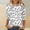 #266-White, variant on Womens 3/4 Sleeve T Shirt Crew Neck Printed Pullover Casual Fashion Loose Fit Daily Wear Elegant Tops S-5XL