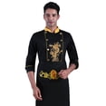 thumbnail image 1 of SHIXIAOO Veste de Chef Unisexe Vêtements de Chef d'Hôtel avec Manches Longues et Boutons Rouges Contrastants Veste de Chef pour Hommes et Femmes Justaucorps justaucorps Homme T-Shirt Lourd Chemises Simples Pack Chemises pour, 1 of 3