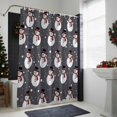 thumbnail image 4 of Grey Christmas Snowman Bathroom Shower Curtain Cute Winter Snowman Snowflakes Xmas Waterproof Washable Shower Curtains for Bathtub Bath Decor with Grommets and Hook 66 X 72 Inch, 4 of 8