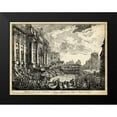 thumbnail image 2 of Piranesi 18x15 Black Modern Framed Museum Art Print Titled - Veduta della vasta Fontana di Trevi, 2 of 5