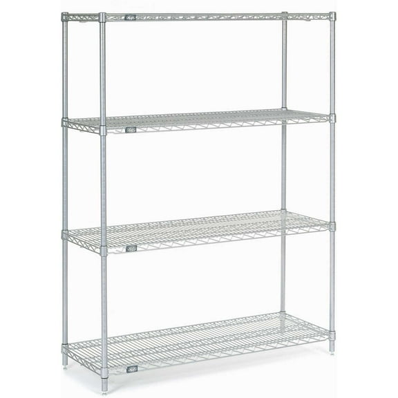 Global Industrial 18486Z Nexel Poly-Z-Brite Wire Shelving, 48 x 18 x 63 in.