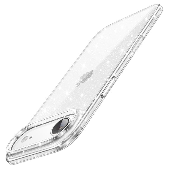 JETech Glitter Case for iPhone Air, Bling Sparkle Shockproof Phone Bumper Cover, Cute Sparkly for Women and Girls, 6.5-Inch Display (Clear)