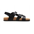 thumbnail image 4 of New Cross-straps PU Leather Sandals for Man Men's Summer Casual Rome Cork Flat Slippers with Metal Buckles, 4 of 7