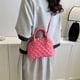 thumbnail image 5 of Bolso de mano para mujer, Bolso de cuero PU, Bolso de mano elegante Simple, bandolera (rosa), 5 of 6