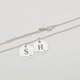 thumbnail image 4 of Personalized Silver Initial Date Disc Necklace - Mother's Day Gift for Mom - Engravable Jewelry for Her - Custom Anniversary Pendant - Ships Next Day!, 4 of 10