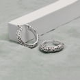 thumbnail image 4 of LeCalla 925 Sterling Silver Jewelry Antique Byzantine LARGE Click Top Hoop Earrings for Women and 32MM, 4 of 11